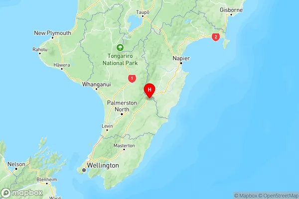 Makotuku, Manawatu-Wanganui Region Map