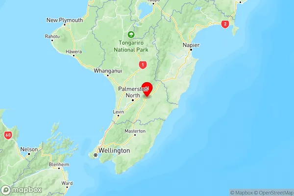 Papatawa, Manawatu-Wanganui Region Map