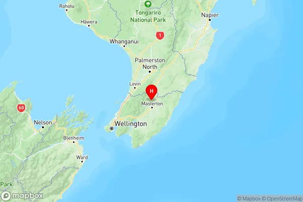 Kopuaranga, Wellington Region Map