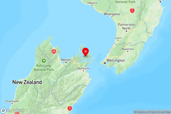 Manaroa, Marlborough Region Map