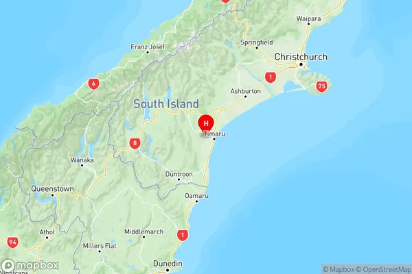 Claremont, Canterbury Region Map