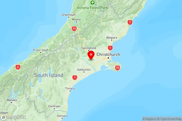 Te Pirita, Canterbury Region Map