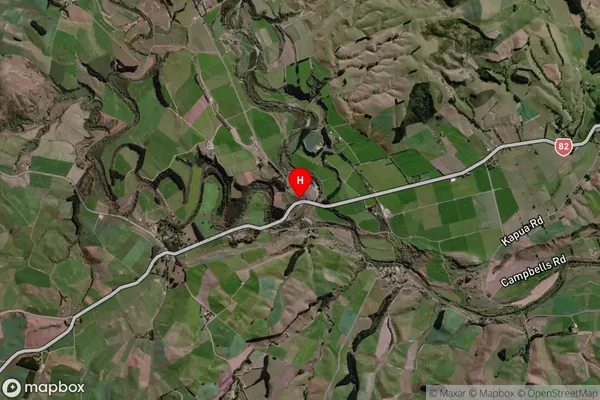 Waihao Forks, Canterbury Satellite Map