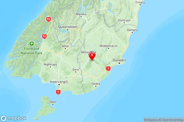 Beaumont, Otago Region Map