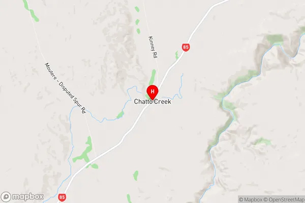 Chatto Creek, Otago Region Map