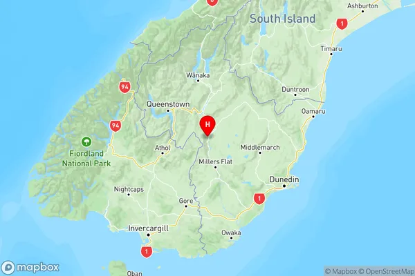 Fruitlands, Otago Region Map