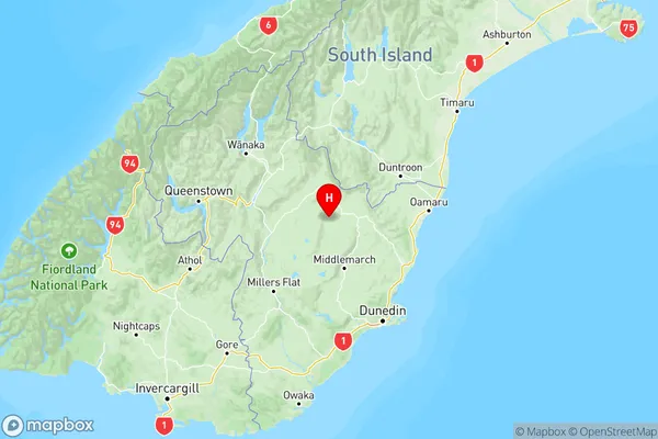 Gimmerburn, Otago Region Map