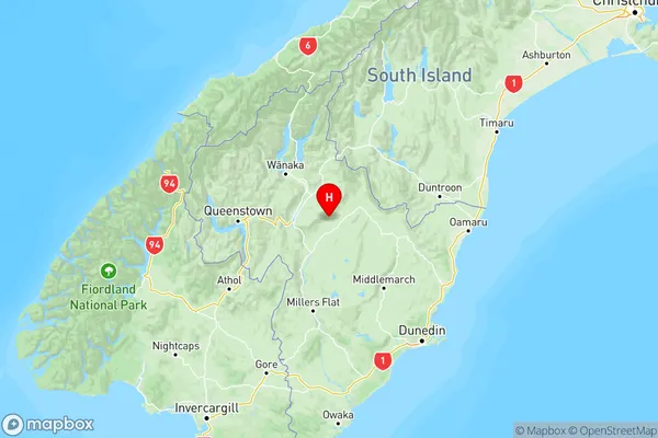 Matakanui, Otago Region Map