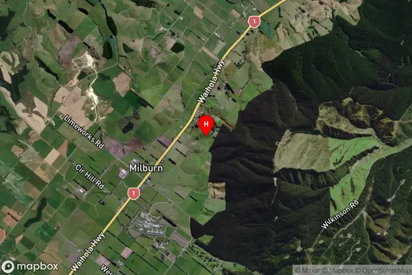 Milburn, Otago Satellite Map