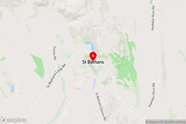 Saint Bathans, Otago Region Map