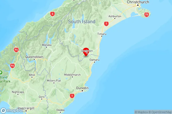 Tokarahi, Otago Region Map