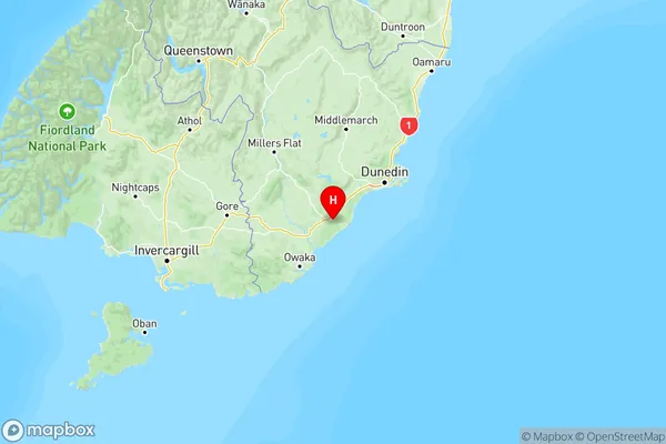 Tokoiti, Otago Region Map