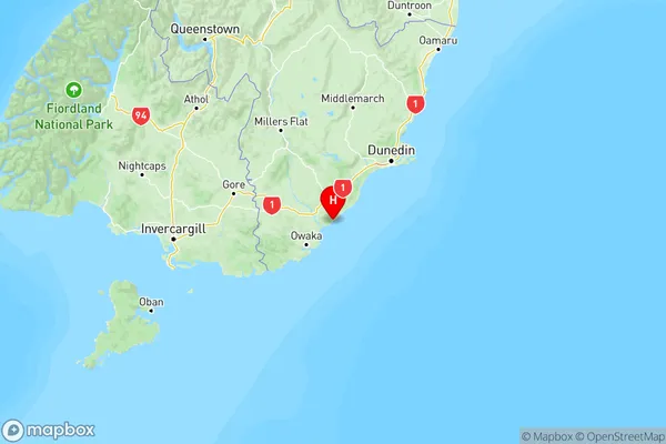 Wangaloa, Otago Region Map