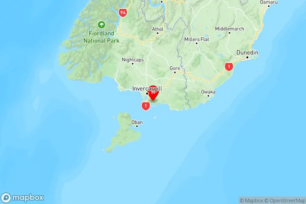 Awarua Plains, Southland Region Map