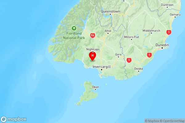 Fairfax, Southland Region Map