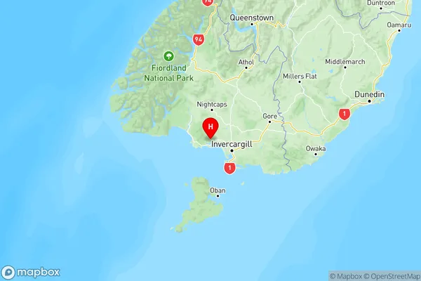 Gummies Bush, Southland Region Map