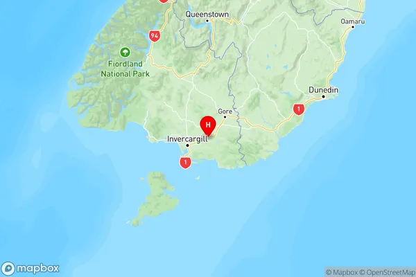 Kamahi, Southland Region Map