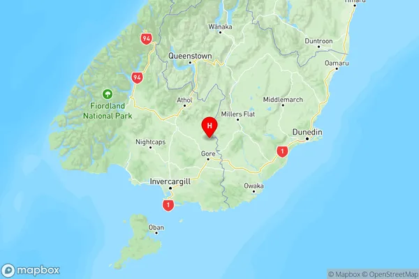 Wendon Valley, Southland Region Map