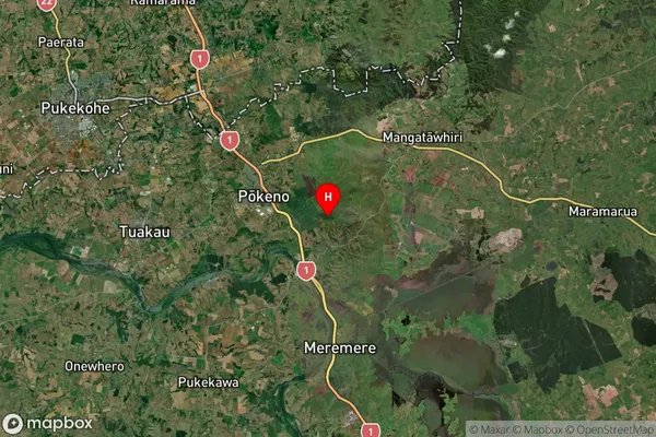 Mercer, Waikato Satellite Map