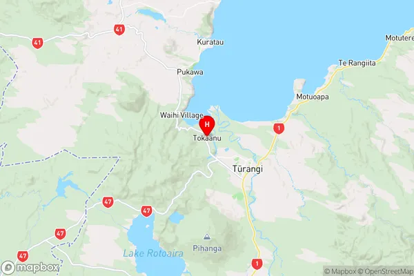 Turangi, Waikato Region Map