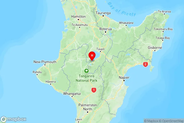 Turangi, Waikato Region Map