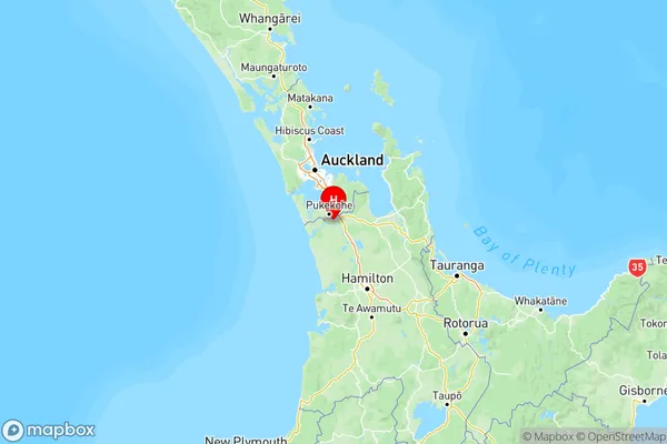 Tuakau, Waikato Region Map