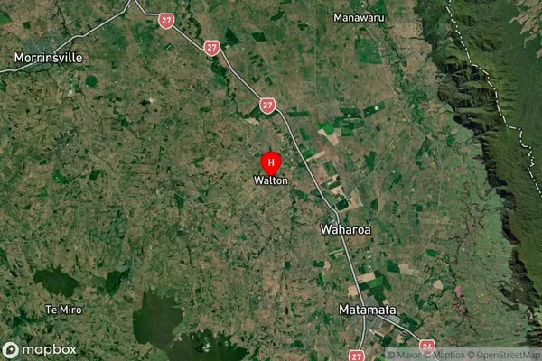 Walton, Waikato Satellite Map