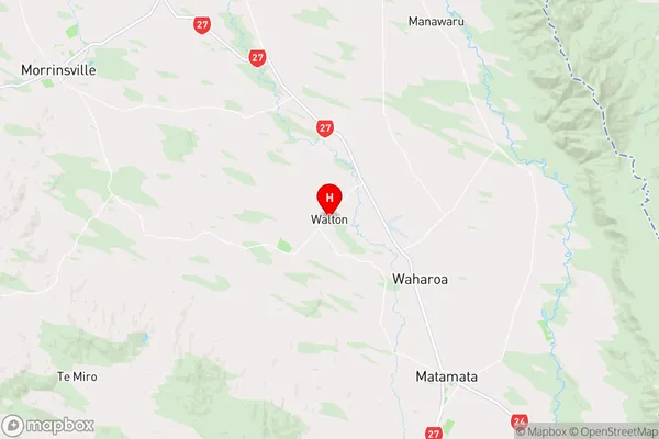 Walton, Waikato Region Map