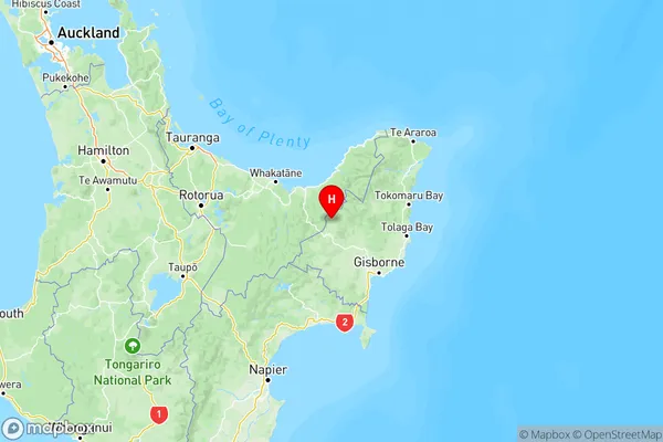 Te Karaka, Gisborne Region Map