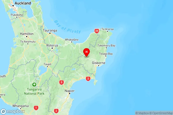 Matawai, Gisborne Region Map