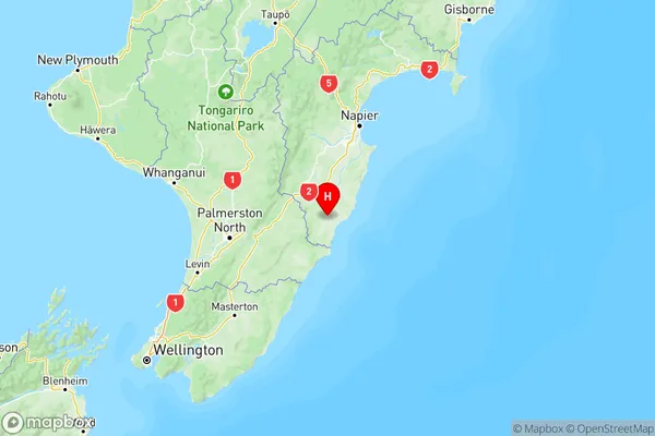 Waipukurau, Hawke's Bay Region Map