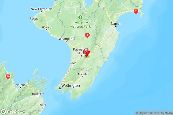 Pahiatua, Manawatu-Wanganui Region Map