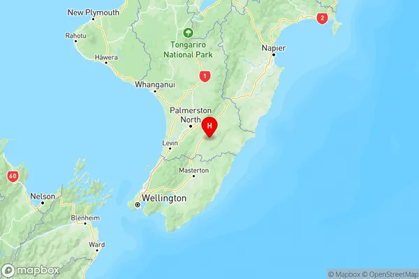 Kaitawa, Manawatu-Wanganui Region Map