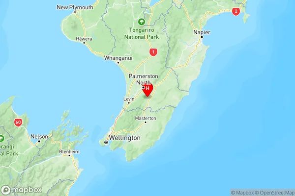 Mangamaire, Manawatu-Wanganui Region Map