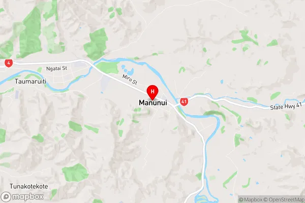 Manunui, Manawatu-Wanganui Region Map