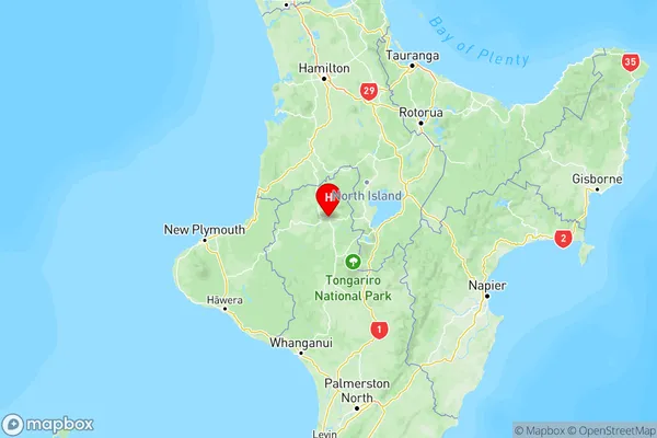 Manunui, Manawatu-Wanganui Region Map