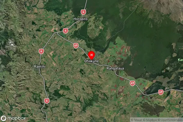 Ohakune, Manawatu-Wanganui Satellite Map