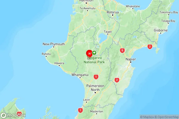 Ohakune, Manawatu-Wanganui Region Map