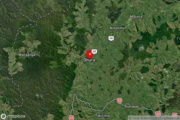 Ohura, Manawatu-Wanganui Satellite Map