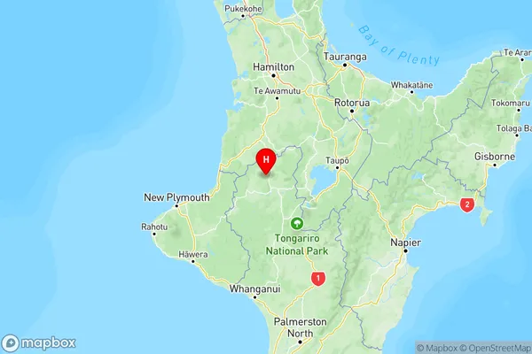 Okahukura, Manawatu-Wanganui Region Map