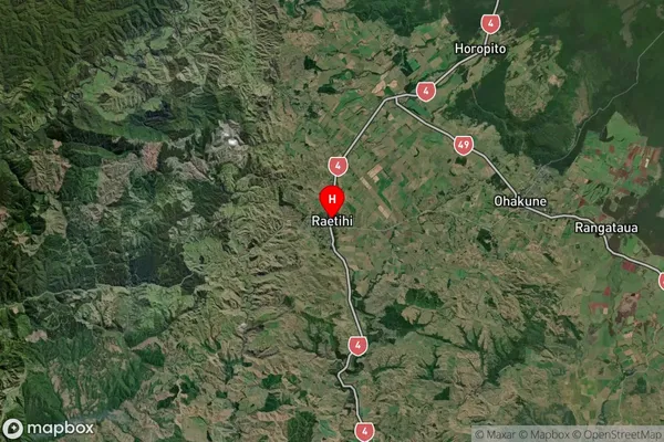 Raetihi, Manawatu-Wanganui Satellite Map