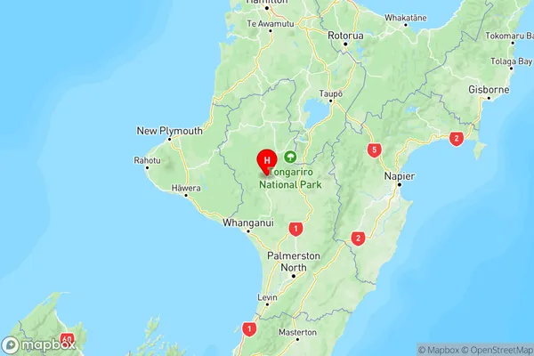 Raetihi, Manawatu-Wanganui Region Map