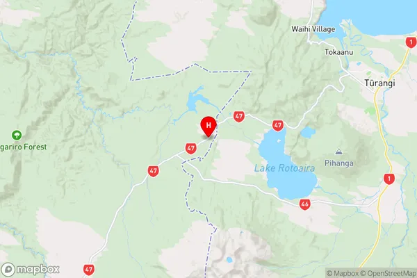 Owhango, Manawatu-Wanganui Region Map