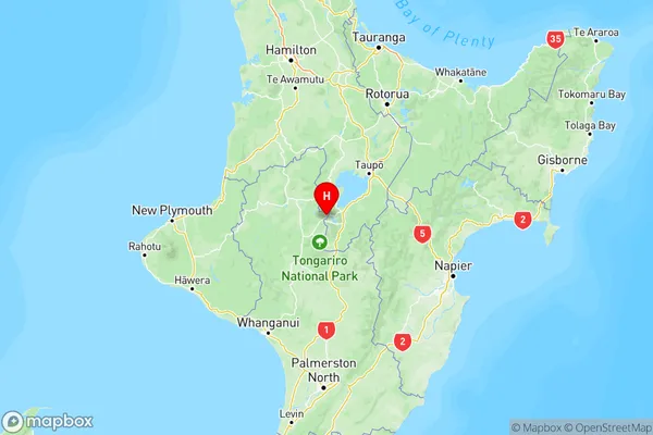 Owhango, Manawatu-Wanganui Region Map