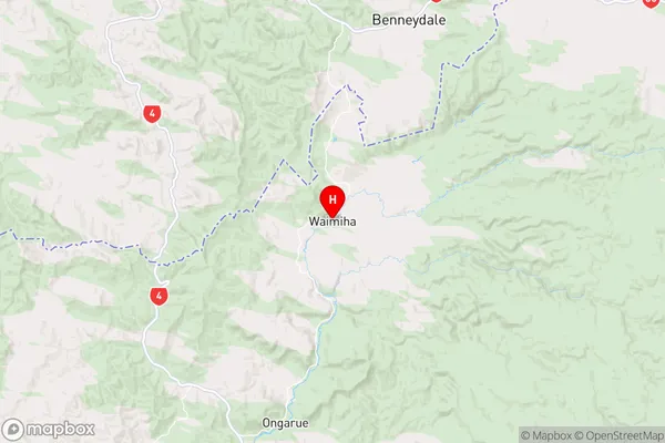 Waimiha, Manawatu-Wanganui Region Map