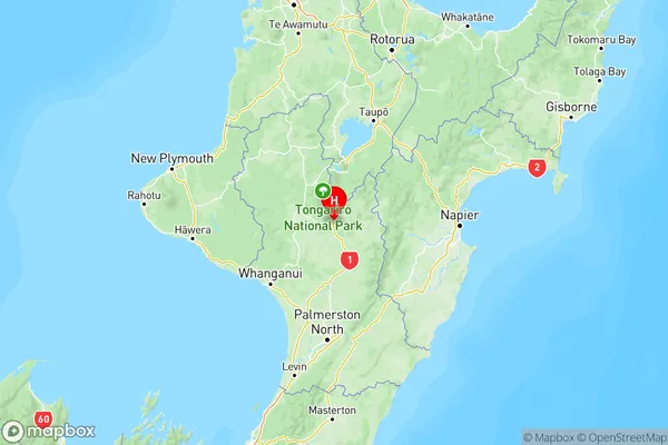 Waiouru Military Camp, Manawatu-Wanganui Region Map