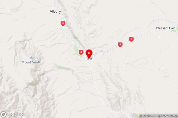 Cave, Canterbury Region Map