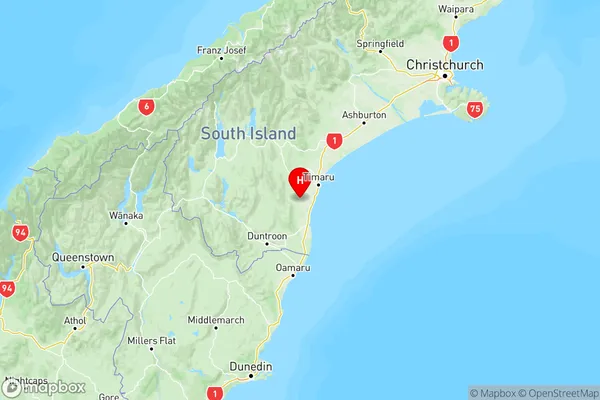 Esk Valley, Canterbury Region Map