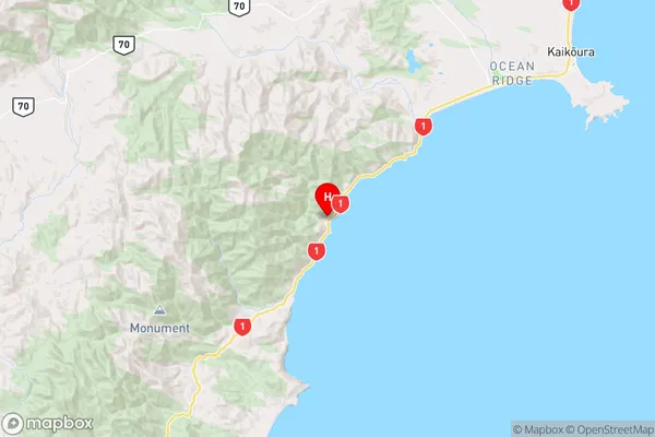 Kaikoura, Canterbury Region Map