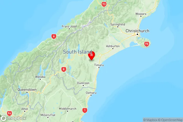 Pleasant Point, Canterbury Region Map